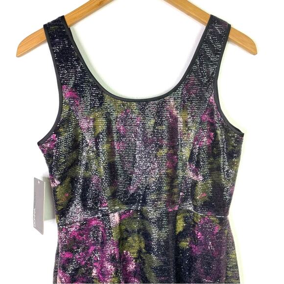 Donna Ricco Sequin Floral Dress Purple Black 4 New! - Picture 3 of 10
